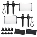 DS BD 2 Towing Mirrors Caravan Car Safety Convex Flat Mirror Clipon Side 4X4