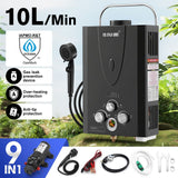 DS BD Maxkon Gas Hot Water Heater 9 in 1 10L Tankless Camping Shower Pump System