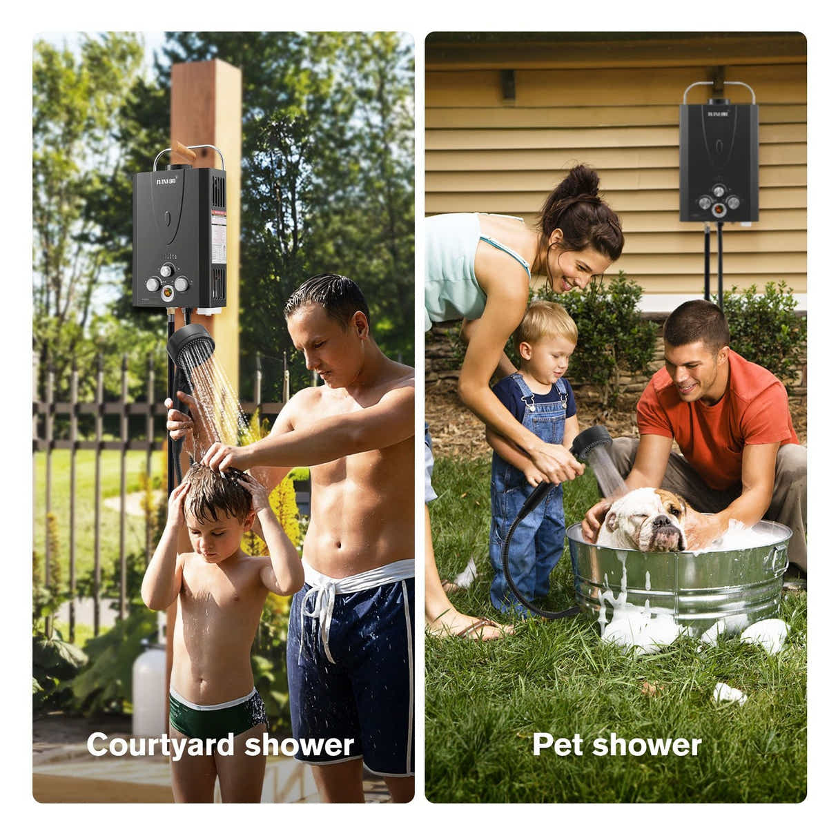DS BD Maxkon Gas Hot Water Heater Instant Camping Shower System 7 in 1 10L
