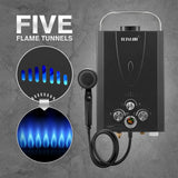 DS BD Maxkon Gas Hot Water Heater Instant Camping Shower System 7 in 1 10L