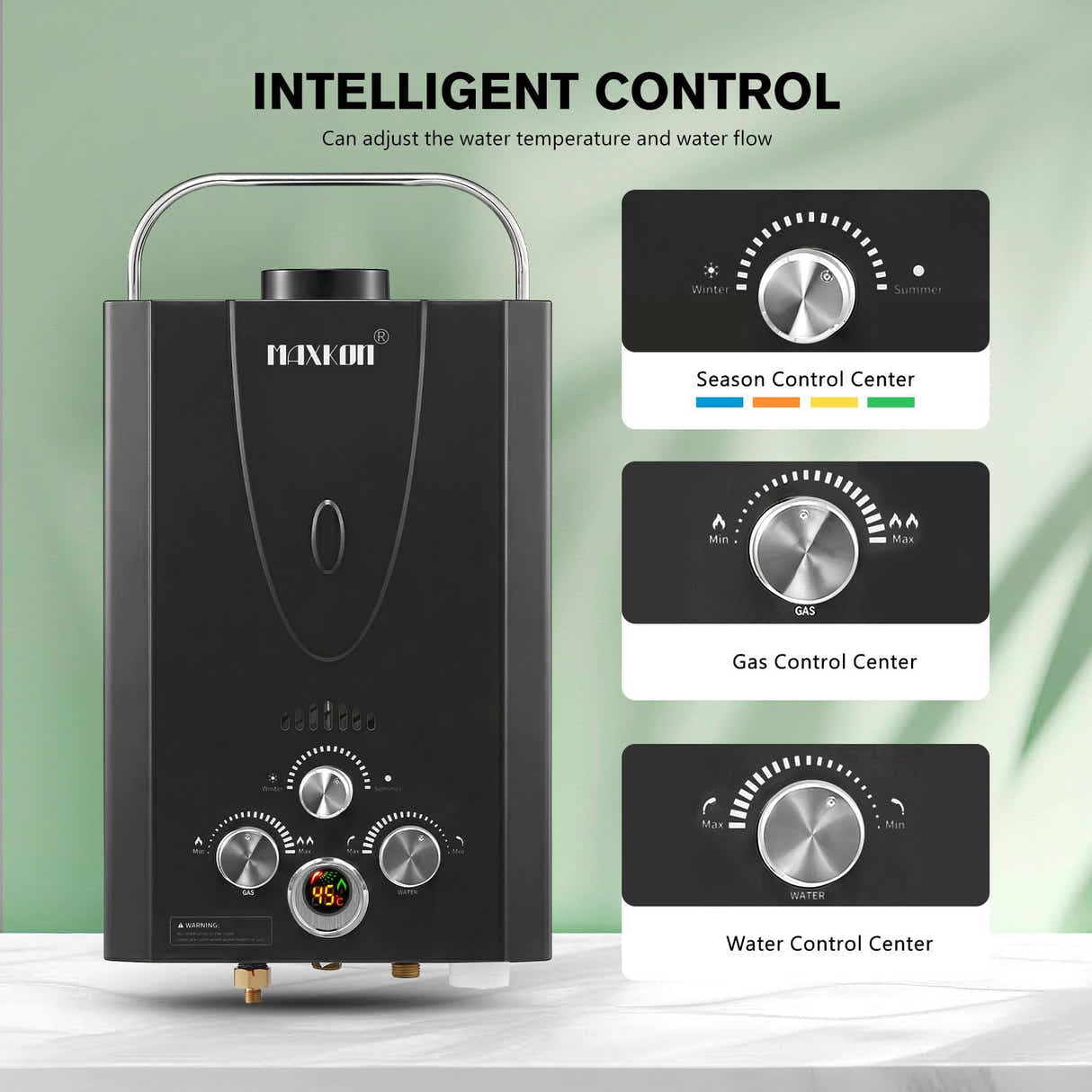 DS BD Maxkon Gas Hot Water Heater Instant Camping Shower System 7 in 1 10L