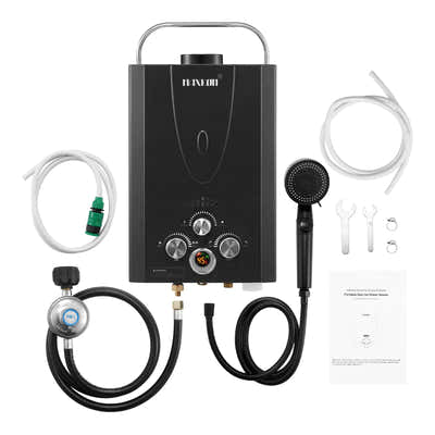 DS BD Maxkon Gas Hot Water Heater Instant Camping Shower System 7 in 1 10L