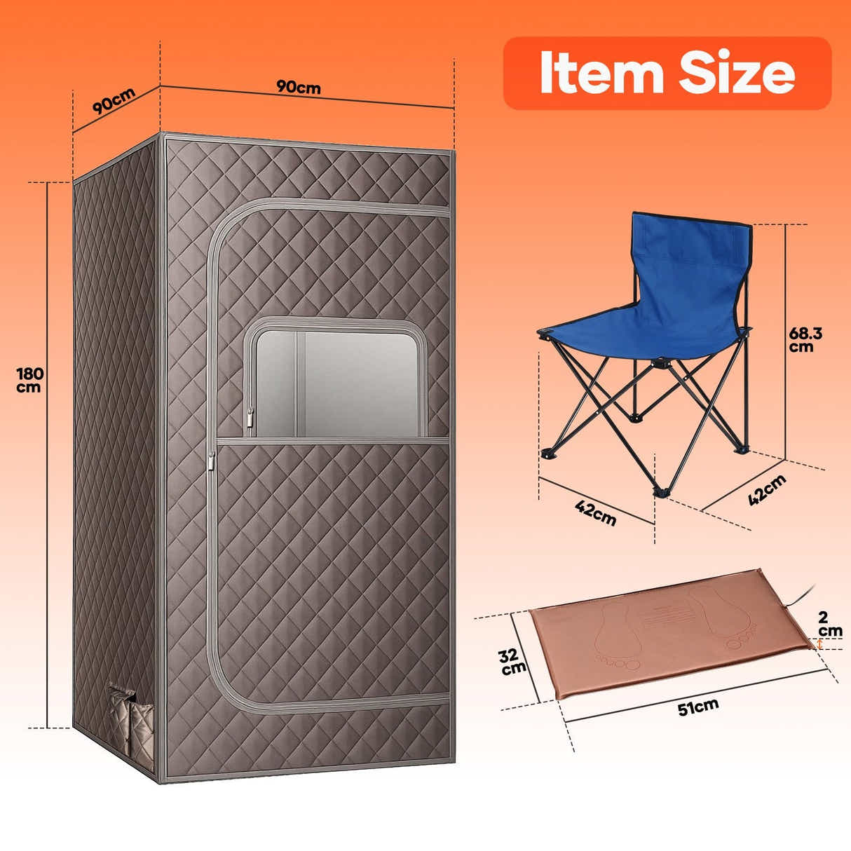 DS BD Far Infrared Sauna Tent Foldable Home Dry Heating Spa Box Room RelaxHeated