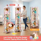 DS BD Kids Toys Storage Tube Box Stuffed Animal Zoo Plush Soft Doll Organiser
