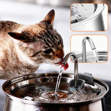 DS BD Automatic Cat Water Fountain Stainless Steel Electric LED Pet Dog Feeder