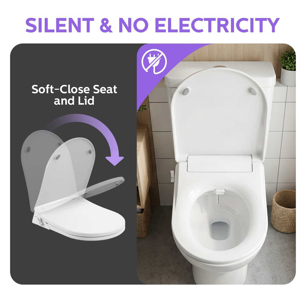 DS BD Non Electric Bidet Toilet Seat WaterMark Certified D Shape Dual Nozzle