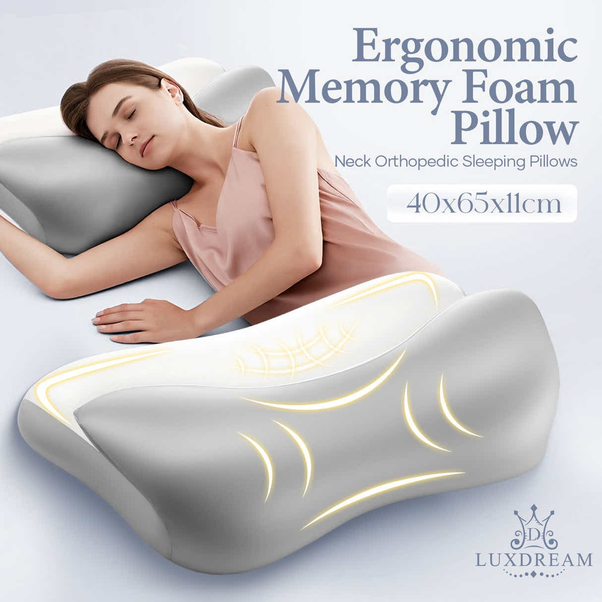 DS BD Memory Foam Cervical Pillow Ergonomic Orthopaedic Contour Neck Support