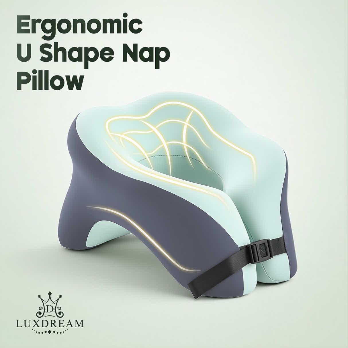 DS BD U Shape Memory Foam Neck Pillow Travel Nap 360Degree Head Support