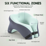 DS BD U Shape Memory Foam Neck Pillow Travel Nap 360Degree Head Support