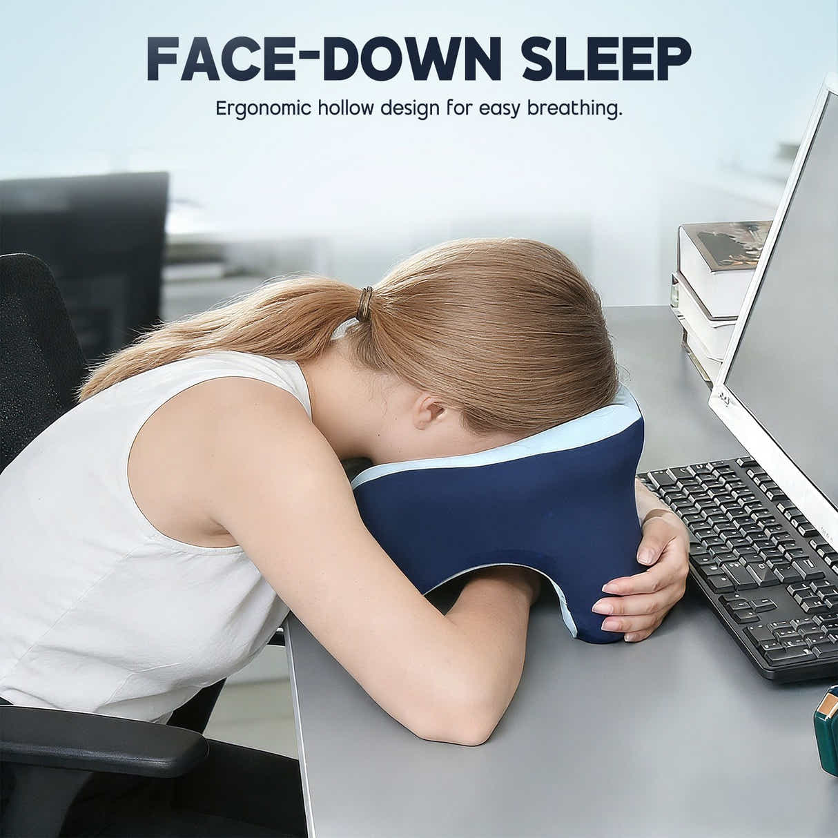 DS BD U Shape Neck Nap Pillow Travel Memory Foam 360-Degree Head Support