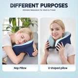 DS BD U Shape Neck Nap Pillow Travel Memory Foam 360-Degree Head Support