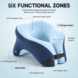 DS BD U Shape Neck Nap Pillow Travel Memory Foam 360-Degree Head Support