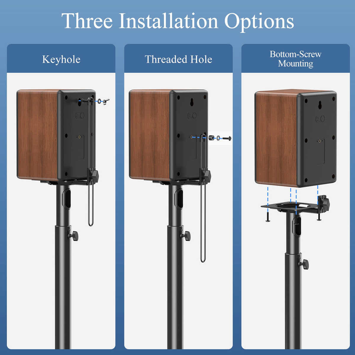 DS BD Floor Rear Speaker Stands Surround Sound Bookshelf Satellite 82.6-106cm