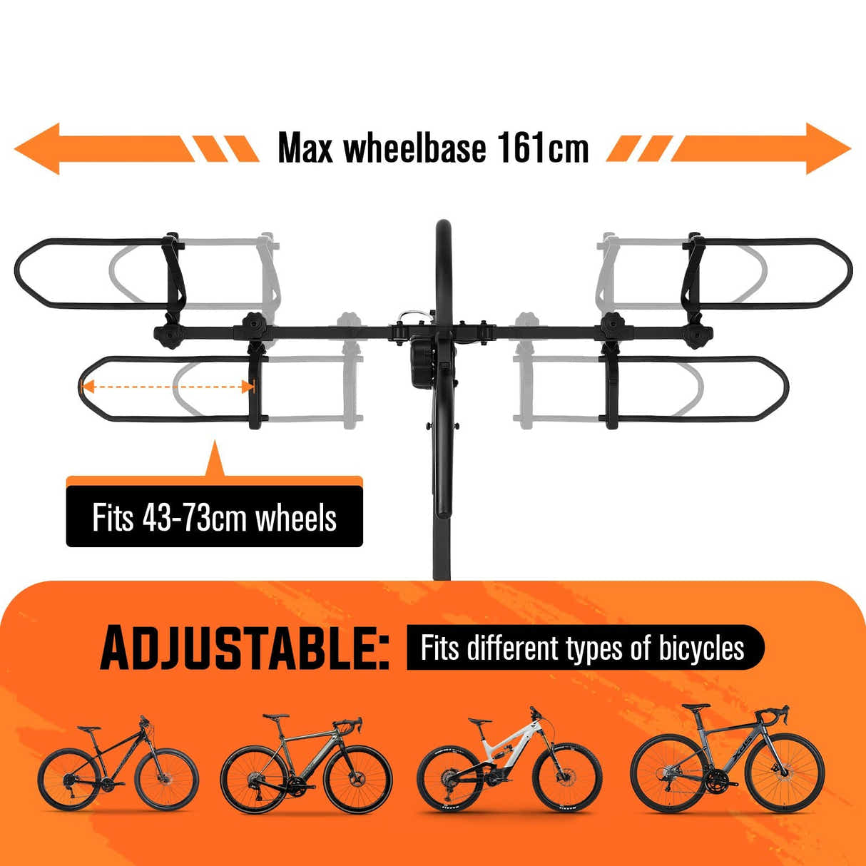 DS BD 2 Ebike Rack Electric Bicycle Carrier Hitch Rear Mount Platform Vehicle