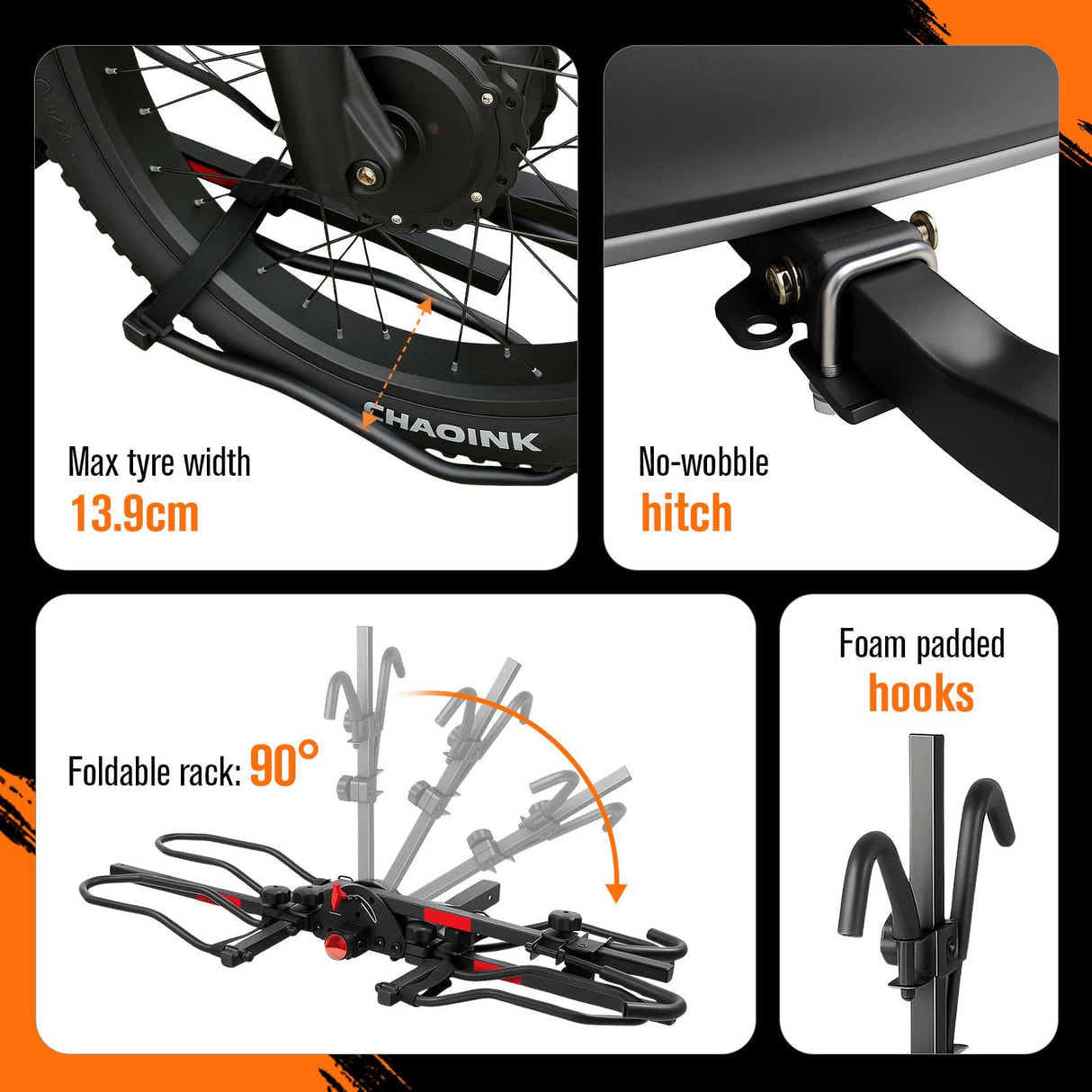 DS BD 2 Ebike Rack Electric Bicycle Carrier Hitch Rear Mount Platform Vehicle