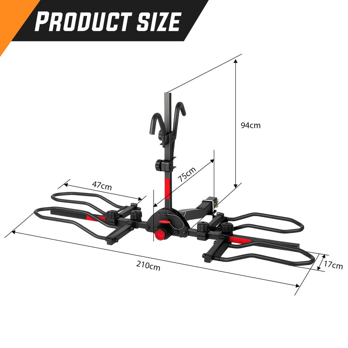DS BD 2 Ebike Rack Electric Bicycle Carrier Hitch Rear Mount Platform Vehicle