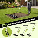 DS BD Lawn Leveling Rake Top Soil Spreader Leveller 76x26cm Base Ground Grass