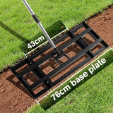DS BD Lawn Leveling Rake Top Soil Spreader Leveller 76x26cm Base Ground Grass