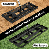 DS BD Lawn Leveling Rake Top Soil Spreader Leveller 76x26cm Base Ground Grass