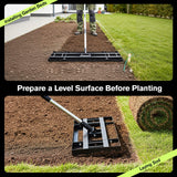 DS BD Lawn Leveling Rake Top Soil Spreader Leveller 76x26cm Base Ground Grass