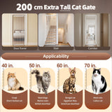 DS BD 200cm Tall Safety Gate Pet Dog Cat Fence Enclosure Barrier Safe Guard