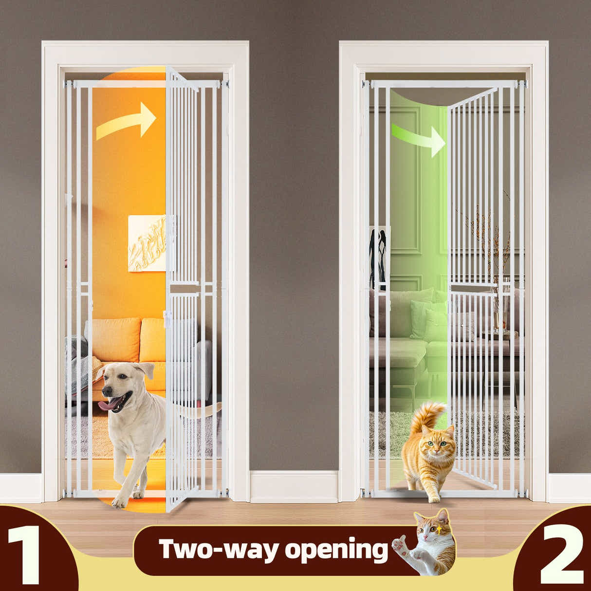 DS BD 200cm Tall Safety Gate Pet Dog Cat Fence Enclosure Barrier Safe Guard