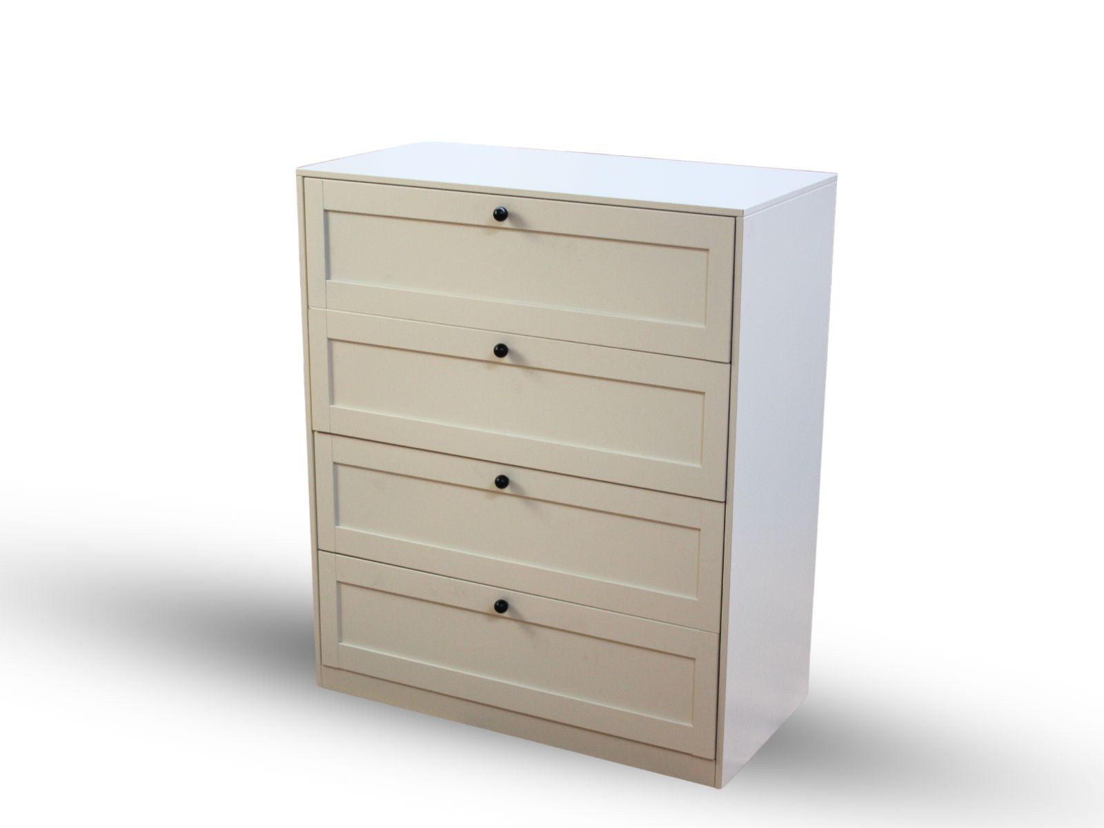 Lonna Steel 4-Drawer Tallboy - Butter Cream
