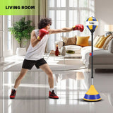 DS BD Punching Bag Reflex Speed Ball Height Stand Boxing Gloves Pump Set Kids