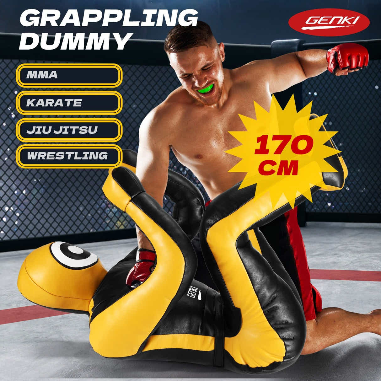 DS BD 170cm Grappling Dummy MMA BJJ Wrestling Jiu Jitsu Boxing Punching Unfilled