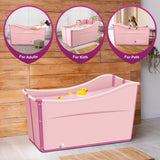 DS BD Large Foldable Bath Tub Bathroom Soaking Freestanding Plastic Collapsible