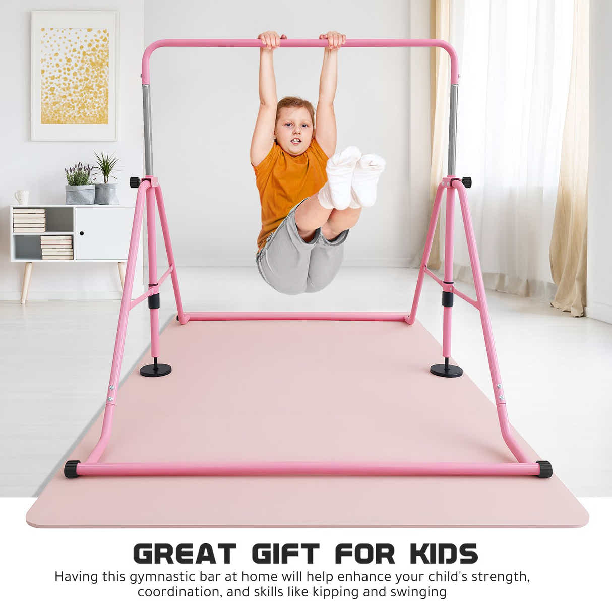 DS BD Kids Gymnastics Bar Training Climbing Frame Playground Home Gym Workout