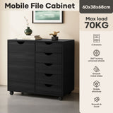 DS BD Mobile File Cabinet 5 Drawer Side UnderDesk Filing Document Organiser Home