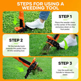 DS BD 4 Claw Stand Up Weeder Puller Garden Weeding Hand Tool Lawn Weed Remover