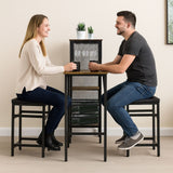 DS BD Bar Table & Stools Set Dining Desk Kitchen Chairs Cafe Pub For Home Cafe