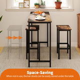 DS BD Bar Table & Stools Set Dining Desk Kitchen Chairs For Home Cafe bar