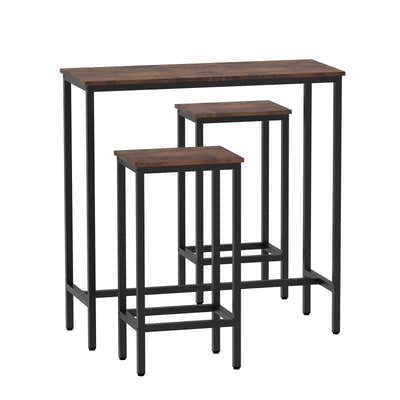 DS BD Bar Table & Stools Set Dining Desk Kitchen Chairs For Home Cafe bar