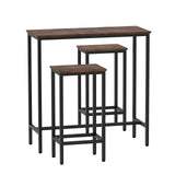 DS BD Bar Table & Stools Set Dining Desk Kitchen Chairs For Home Cafe bar