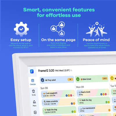 DS BD WiFi Wall Digital Calendar Planner 15.6 Inch Chore Chart Family Meal