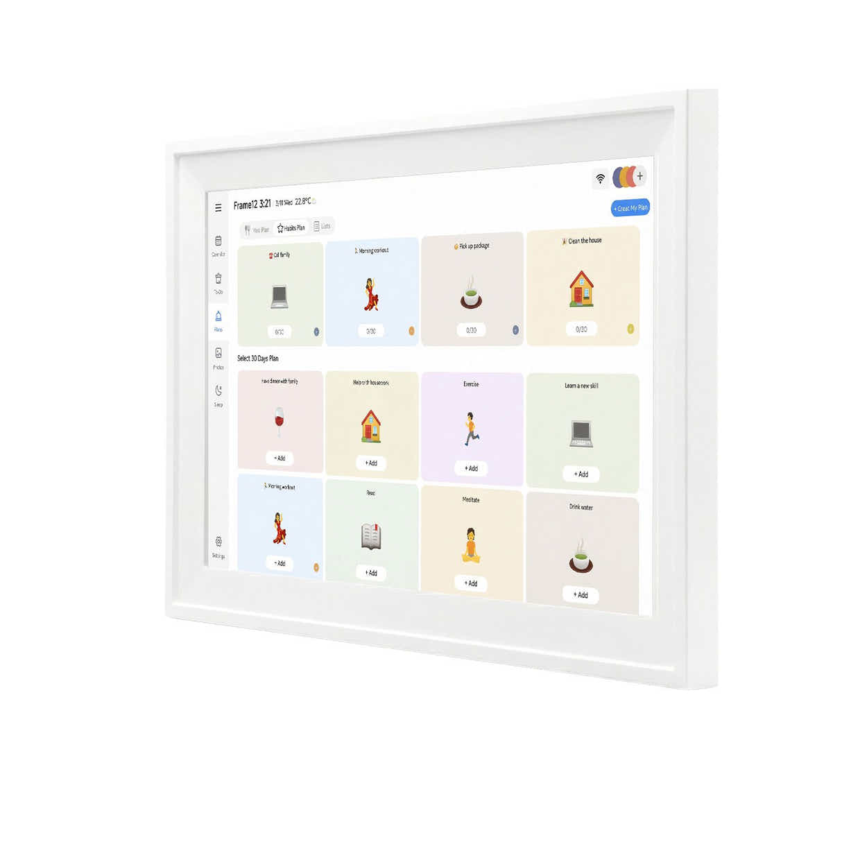 DS BD WiFi Wall Digital Calendar Planner 15.6 Inch Chore Chart Family Meal