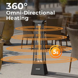 DS BD Maxkon 1500W 360° Infrared Patio Heater Electric Freestanding Space Tower