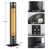 DS BD Maxkon Freestanding Infrared Heater 1500W Electric Patio Space Warmer