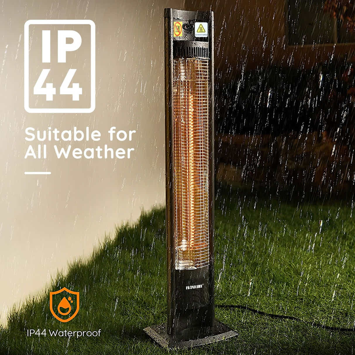 DS BD Maxkon Freestanding Infrared Heater 1500W Electric Patio Space Warmer