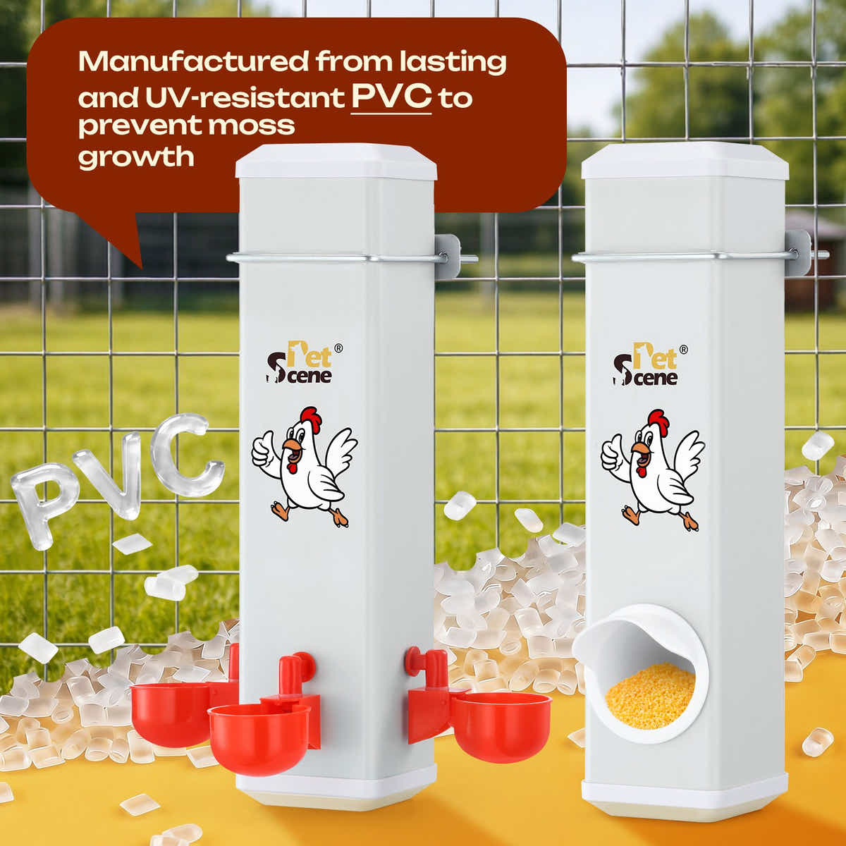 DS BD Chicken Bird Feeder Water Dispenser Automatic Waterer Poultry Food Drinker