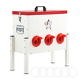 DS BD Chicken Bird Feeder 12L Automatic Gravity Food Dispenser 6 PVC Ports
