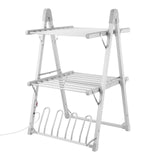 DS BD Heated Clothes Airer Dryer 2 in 1 Electric Towel Rail Laundry Shoe Heater