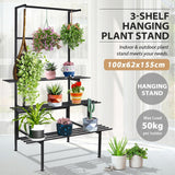 DS BD Large Metal Plant Stand Flower Pot Tall Holder Black Corner Rack Storage