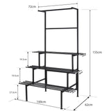 DS BD Large Metal Plant Stand Flower Pot Tall Holder Black Corner Rack Storage