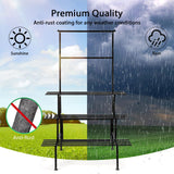 DS BD Large Metal Plant Stand Flower Pot Tall Holder Black Corner Rack Storage
