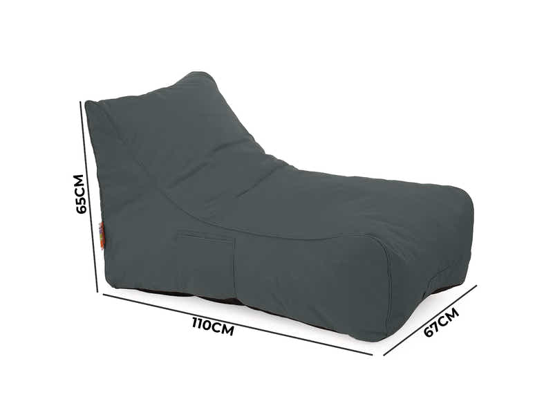 Outdoor Foam Lounger Bed - Grey