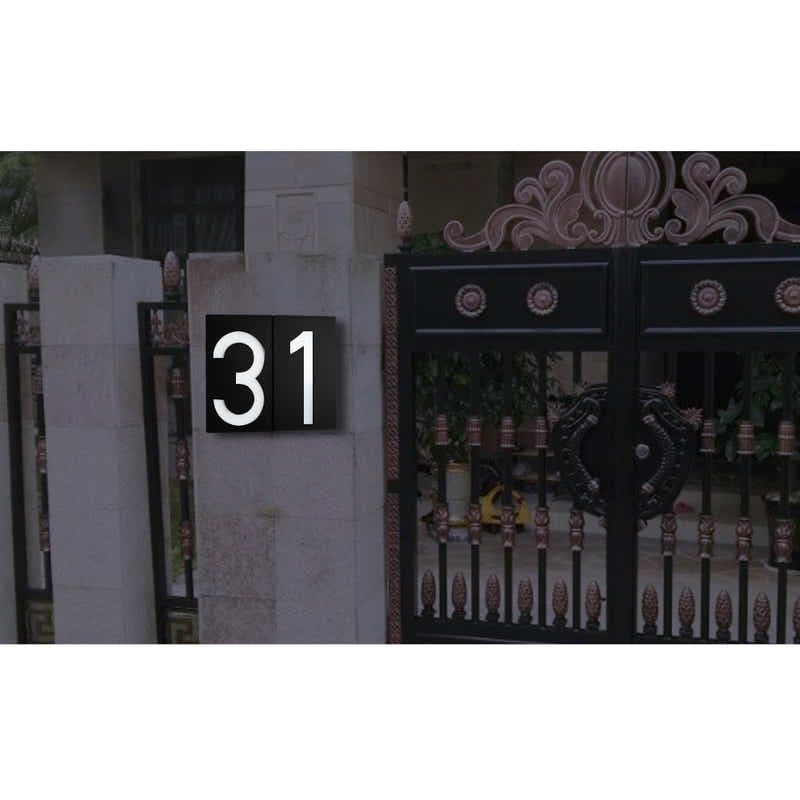 DS BS LED Outdoor Solar House Number Light Sign 2